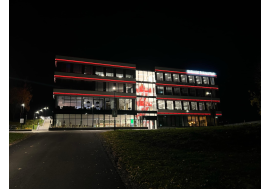 Science Park i rødt for Verdens poliodag 24. oktober!